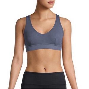 Commando Luxury Rib Bralette Nightshadow Blue Small NWT